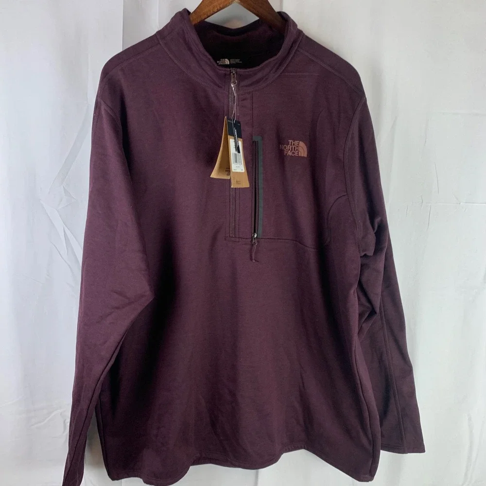 The North Face Canyonlands Half Zip‎ Mens XXL Root Brown Heather Fleece Pullover